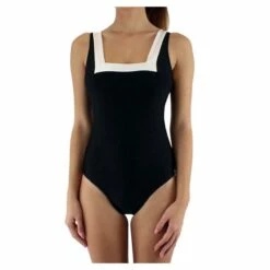 1 Pièce Encolure Carrée Noir