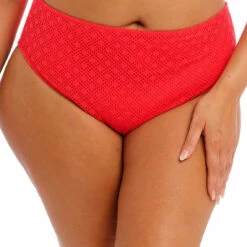 Bas De Maillot De Bain Taille Mi Haute Rouge
