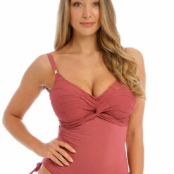 Maillot De Bain Twist Avec Jambes Réglables Rouge