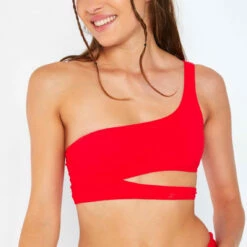Banana Moon Haut De Maillot De Bain Bandeau - Rouge