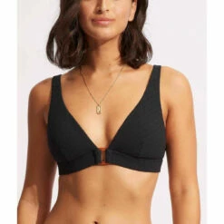 Seafolly Haut De Maillot De Bain Triangle - Noir