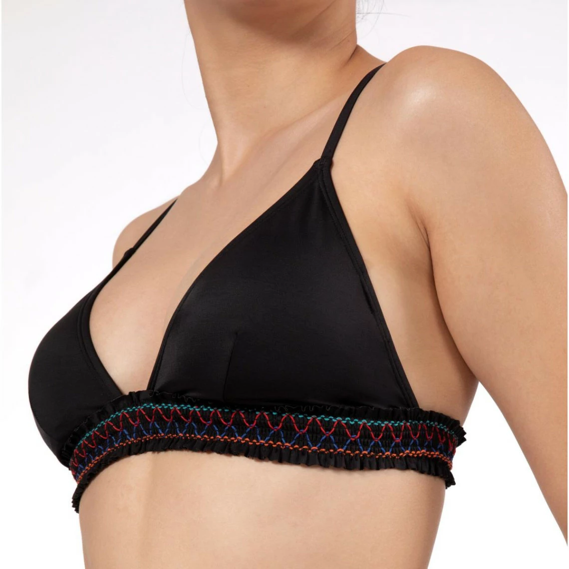 Haut De Maillot De Bain Triangle Sans Armatures Noir 3 Haut De Maillot De Bain Triangle Sans Armatures Noir