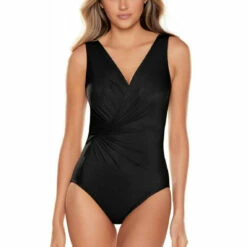 Miraclesuit Maillot De Bain 1 Pièce Cache-cœur Armatures Cachées Noir