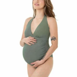 Maillot De Bain 1 Pièce Maternité - Vert