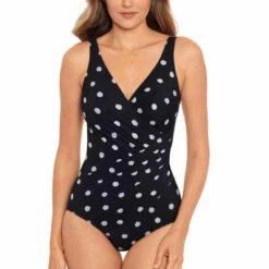 Miraclesuit Maillot De Bain 1 Pièce Plongeant Noir