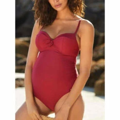 Maillot De Bain De Grossesse 1 Pièce Armatures Rouge