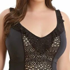 Maillot De Bain Gainant Une Pièce Bonnets Moulés - Noir -LEMON CURVE Ventes maillot de bain gainant une piece bonnets moules elomi indie black 4 1200x1200