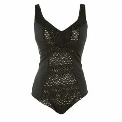 Maillot De Bain Gainant Une Pièce Bonnets Moulés - Noir -LEMON CURVE Ventes maillot de bain gainant une piece bonnets moules elomi indie black 8 1200x1200