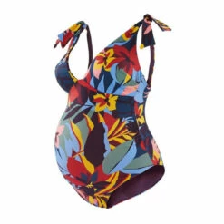 Maillot De Bain Maternité Réversible 1 Pièce Coques Fixes - Multicolore