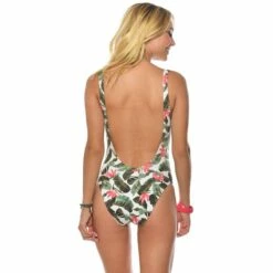 Banana Moon Maillot De Bain Une Pièce Sans Armatures Dos Nu Kaki -LEMON CURVE Ventes maillot de bain une piece kaki 259947 4 1200x1200