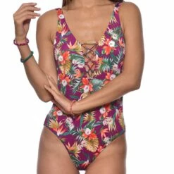 Banana Moon Maillot De Bain Une Pièce Sans Armatures Dos Nu Multicolore