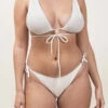 Culotte De Bain à Noeuds Taille Haute - Ivoire -LEMON CURVE Ventes monterosso blanc maille face 3500190 1140x1140