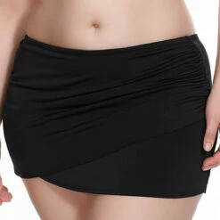Slip De Bain Jupette Twistée - Noir