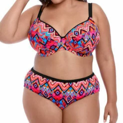 Slip De Bain Mi-couvrant Imprimé - Noir 15 Slip De Bain Mi-couvrant Imprimé - Noir -LEMON CURVE Ventes slip de bain mi couvrant elomi tribe vibe black 6 1140x1140