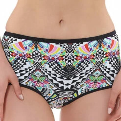 Slip De Bain Taille Haute Noir