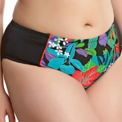 Slip De Bain Taille Mi-haute - Noir