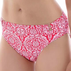 Slip De Bain Taille Mi-haute - Corail