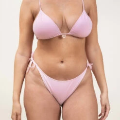 Bas à Noeuds Taille Haute - Rose